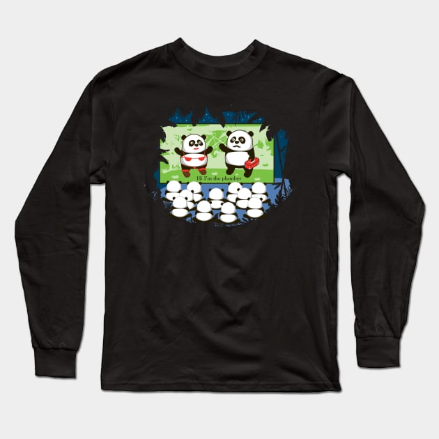 Panda Porn Long Sleeve T-Shirt by manospd